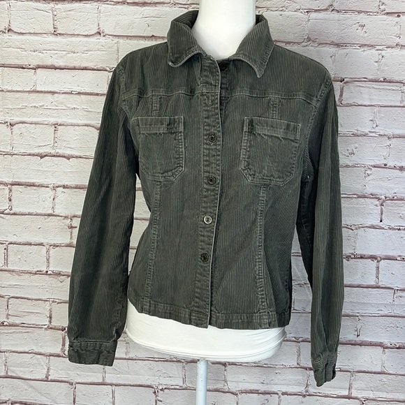 Vintage Dressbarn Button Down Corduroy Shacket Medium - Picture 1 of 7